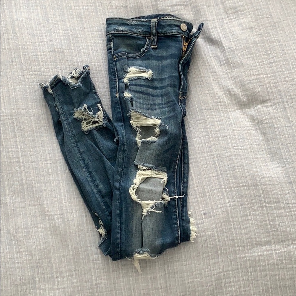 American Eagle Super Distressed Jeans